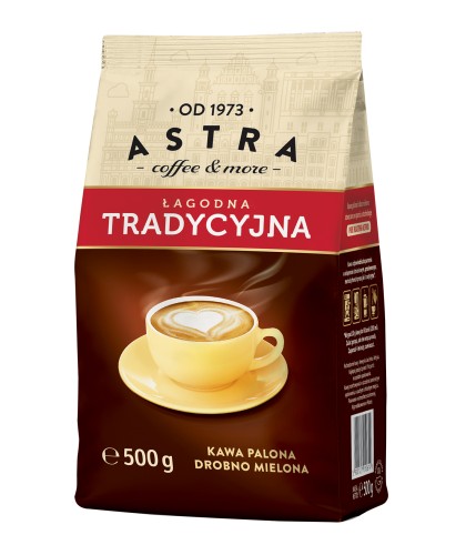 ASTRA jemná, tradičná mletá káva 500g