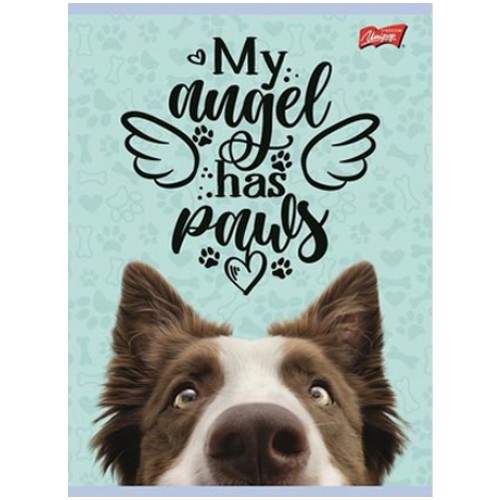 A5 TROJRIADKOVÝ FAREBNÝ ZÁPISNÍK, 16 STR. LAMINOVANÝ DOG DOG MIX UNIPAP
