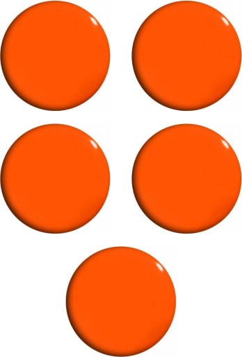 Magnety na tabuľu 30mm oranžové. 5 ks, Tetis
