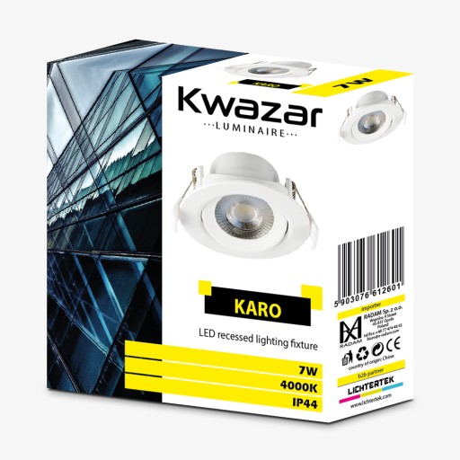 STROPNÉ SVIETIDLO VÝKLOPNÉ LED KÚPEĽŇOVÉ SVIETIDLO NASTAVITEĽNÉ SOUFFIT 230V 7W IP44