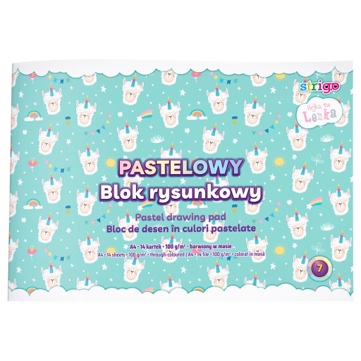 Farebná podložka na kreslenie A4, 14 listov, pastelové farby, Hejka, to je séria Lenka