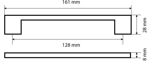 ZLATÝ LESK KOVOVÝ NÁBYTOK ÚCHYTKA PRE KUCHYŇSKÝ SKRIŇOVÝ NÁBYTOK 128 mm