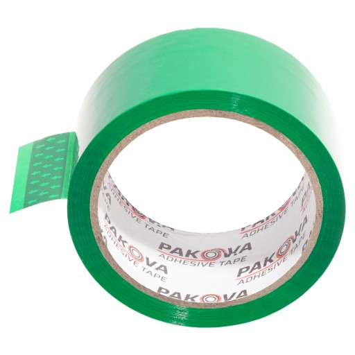 GREEN Packing Tape 48/50y PAKOVA Colored Tape