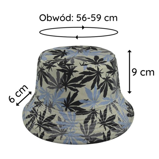 Bucket Hat Klobúk na letné listy marihuany