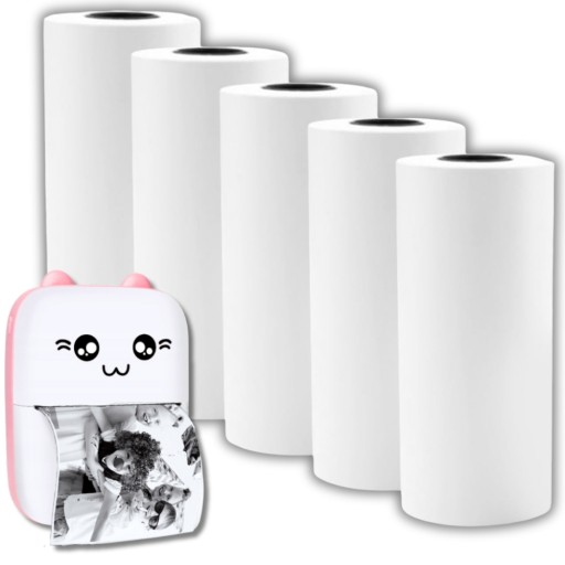 5 x NÁPLŇ TEPLÉHO PAPIERA TLAČOVÉHO ROLU XXL PRE MINI TLAČIAREŇ DRUKUŚ