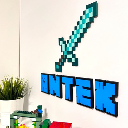 KAJAWIS LETTER 3D Stojace písmená XL v dekorácii miestnosti v štýle LEGO ECO NAME