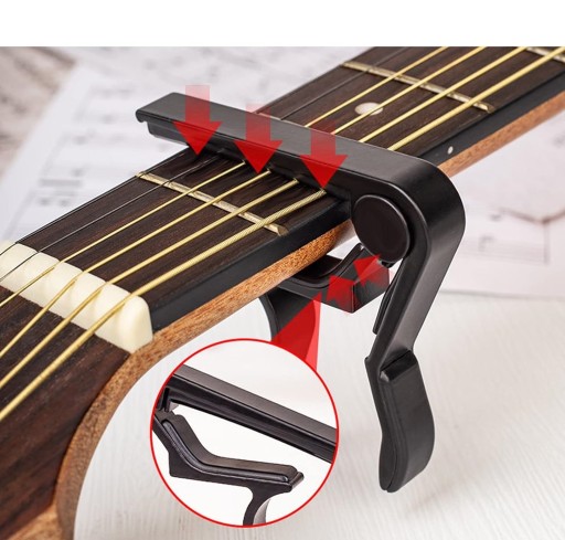 CAPODASTER PRE AKUSTICKÚ ELEKTRICKÚ GITARU UKULELE BANJO MANDOLIN