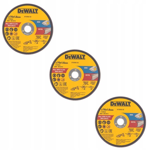 Kovový kotúč 76x9,5mm 3 ks. DeWALT DT20592