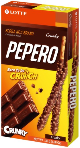 Pepero Crunky s chrumkavou čokoládou 39g LOTTE