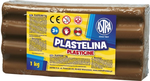 ASTRA plastelína hnedá 1kg