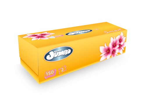 JUMBO HYGIENICKÉ Utierky V KRABIČKE, BEZ ZÁPACHU, 2W, 150 ks.