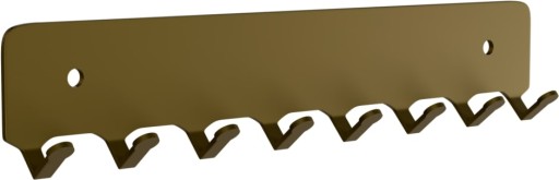 Vešiak na kľúče, kuchynské utierky, zlatý kov, malý, 20 cm, 8 háčikov
