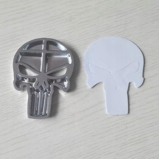 Znak nálepky na auto s lebkou Punisher