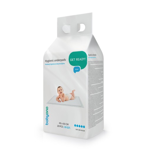 BABYONO HYGIENICKÉ JEDNORÁZOVÉ PREBAĽOVACIE PODLOŽKY 40x60 20 ks 513/20