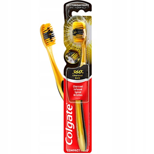 COLGATE ZUBNÁ KEFKA 360 CHARCOAL GOLD SOFT uhlíková