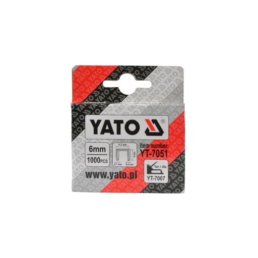 Spony YATO 6 mm/11,3 mm