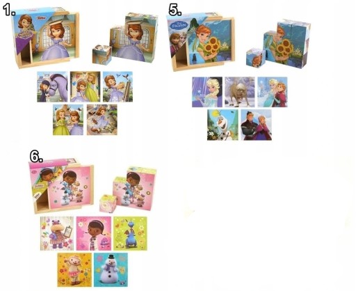 VZDELÁVACIE DREVENÉ BLOKY* DISNEY PUZZZ