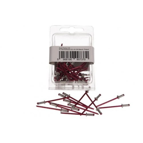 Slepý nit HLINÍK ČERVENÝ 3,2X9 MM, 50 KS