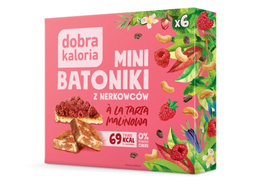 Tyčinky BEZ CUKRU malinový mini tart GOOD CALORIES malinová zdravá tyčinka
