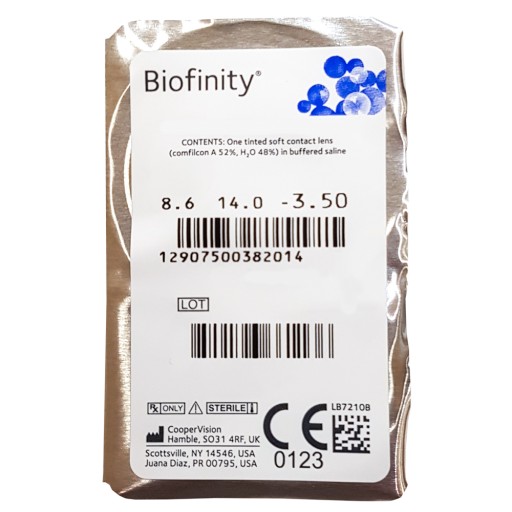 Kontaktné šošovky BIOFINITY CooperVision - 1 ks.