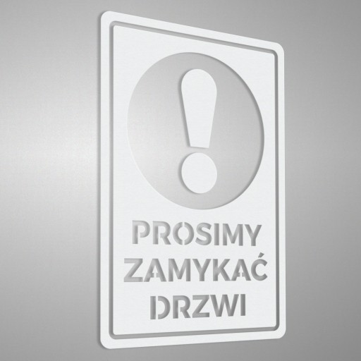 Nálepka - Zatvorte dvere 15x10