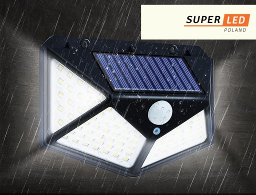 Solárne LED nástenné svietidlo so SuperLED snímačom pohybu a súmraku