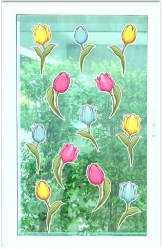 Jarná dekorácia, obojstranné TULIPÁNY