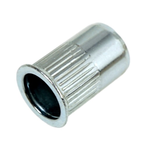 Drážkovaná nitovacia matica, mini kužeľ, M6 x 14 mm