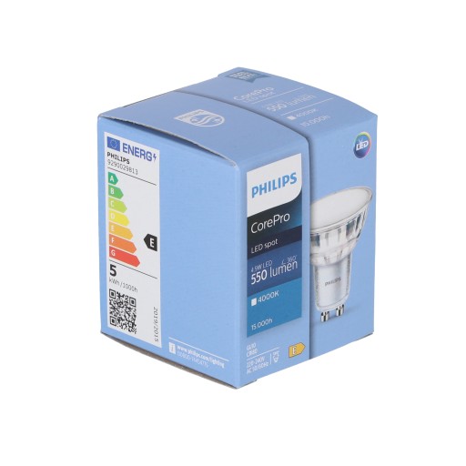 LED ŽIAROVKA GU10 4,9W 4000K neutrálna biela 120° 550lm PHILIPS