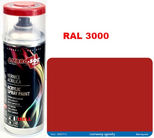 RAL 3000 AKRYLOVÝ LAK SPREJ červený LESK 1233
