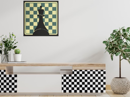 Dekoratívna fólia nalepovacia nábytková dyha vzor šachovnica VEĽKÁ 45x50cm DIY