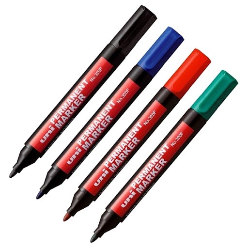 Modrý permanentný popisovač NO-320 UNI