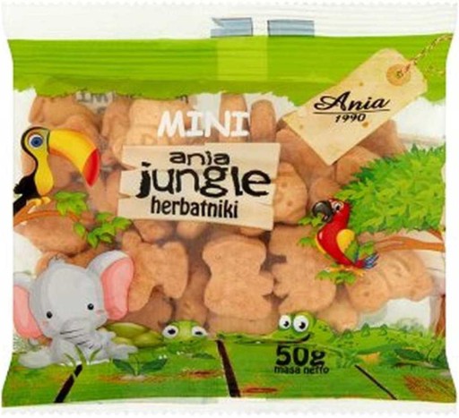 2 x Mini džungľové sušienky bez cukru 50g - Ania
