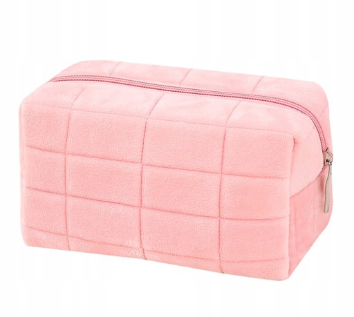 Cestovná kozmetická taštička Pencil Case Tube Plyšová ružová