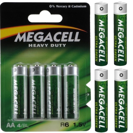 AA BATÉRIE MEGACELL HEAVY R6 ZINC-UHLÍK 4 KS