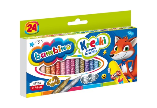 Bambino pastelky 24 farieb vyrobené z kaolínovej hliny