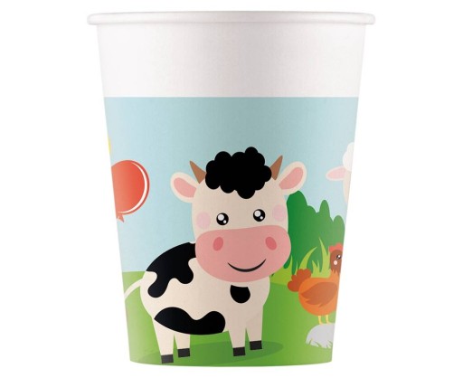 Animal Farm papierové poháre 200ml, 8ks.