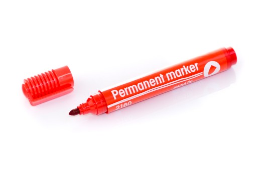 Permanentný popisovač d.rect 2160 okrúhly červený