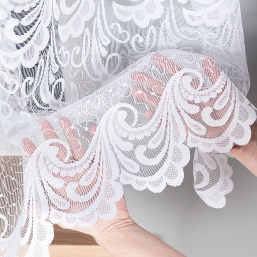 Žakárový záves z metra White, výška 160 cm