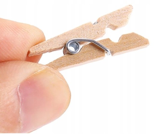 Drevené štipce na bielizeň MINI žabkové klipy 25mm 100 ks