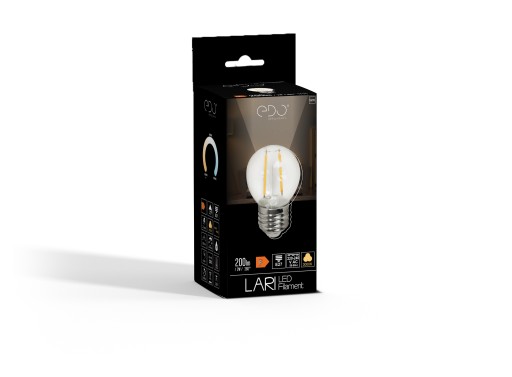 E27 LED žiarovka 2W 3000K G45 FILAMENT 200lm EDO