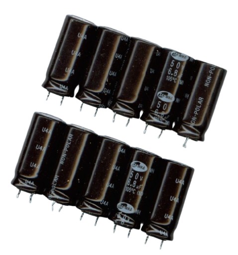 6,8 µF 50 V 6,8 µF 50 V BIPOLÁRNY (10 KS) ELEKTROLYTICKÝ KONDENZÁTOR