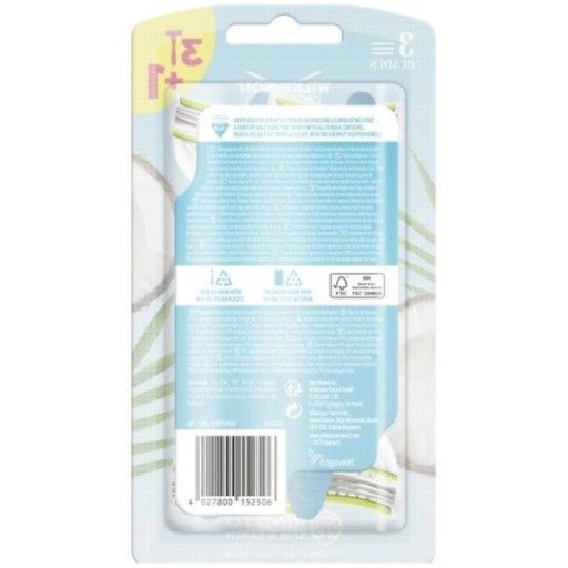 4x strojček WILKINSON Xtreme 3 My Intuition Comfort Coconut Delight