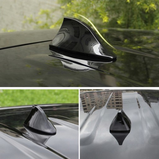 AUTO ANTENNA STRECHA SHARK FINS SHARK SHARK RADIO FM BLACK