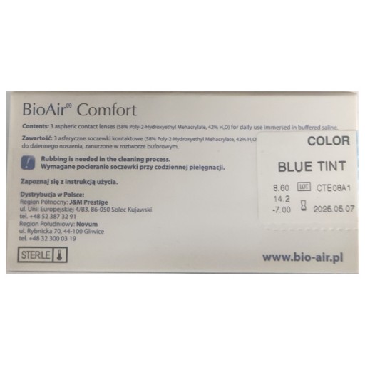 BioAir Comfort šošovky 3 ks - mesačné