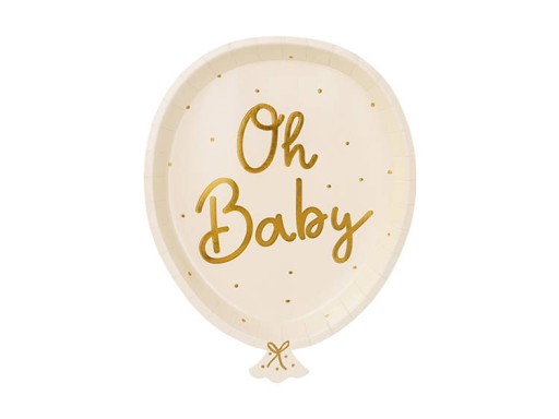 BALÓNOVÉ PAPIEROVÉ TANIERE OH BABY BÉŽOVÁ 22cm 6ks