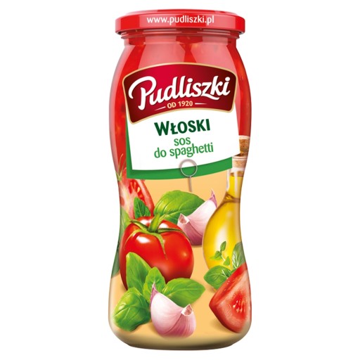 Pudliszki talianska omáčka s bazalkou a cesnakom na špagety 500g