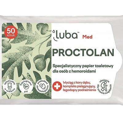 LUBA Toaletný papier pre ľudí s hemoroidmi 50 ks