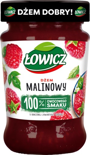 Malinový Łowicz ovocný džem bez cukru 280g