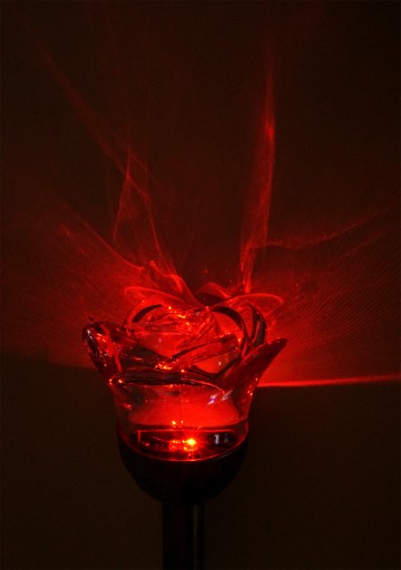SOLÁRNA ZÁHRADNÁ LAMPA ROSE 2 LED RGB + biela